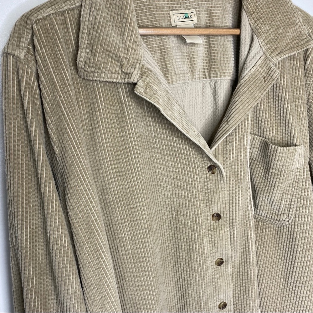 Vintage LL Bean beige button down size XL - Picture 2 of 4